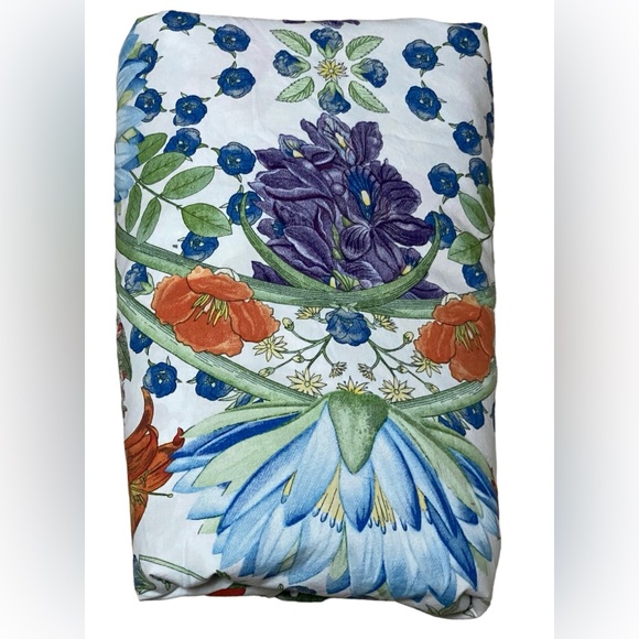 Pottery Barn Paradise Duvet Cover Full Queen Floral Lily Tropical - Picture 3 of 7